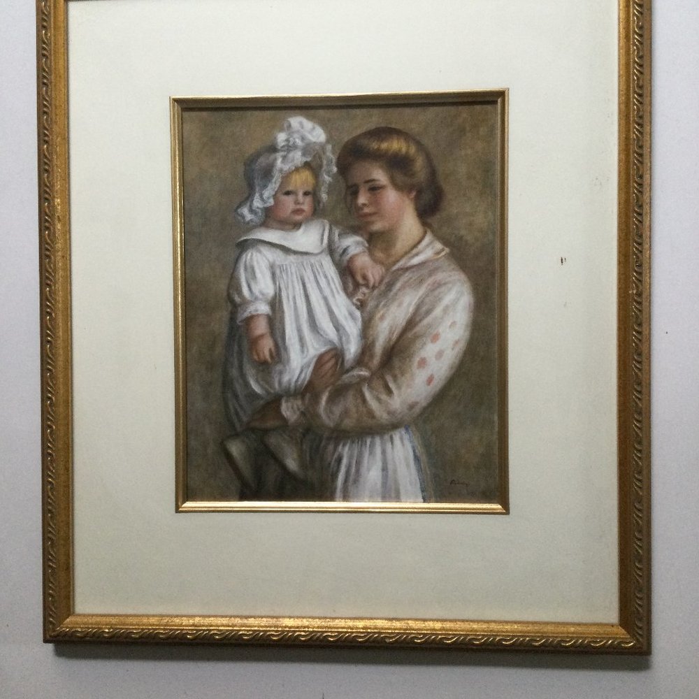 Pierre Auguste Renoir -Portrait of Claude and Renee -art print framed small